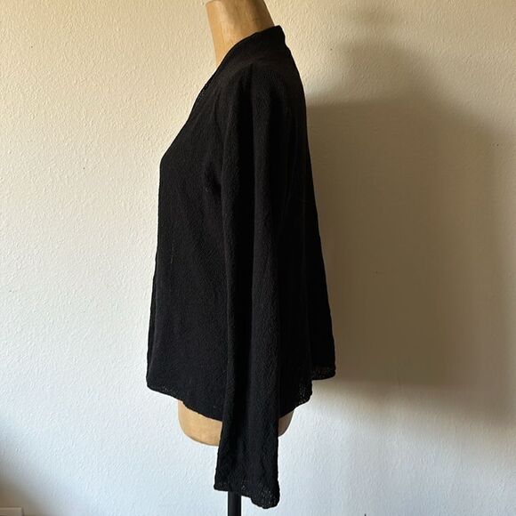 Eileen Fisher S 100% wool open front cardigan black great pre owned condition - Picture 3 of 10